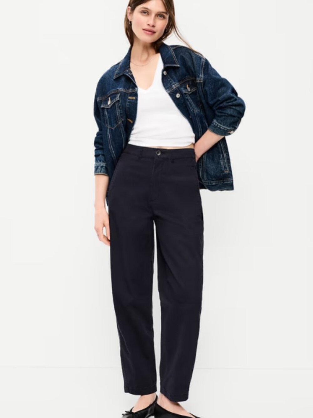 Old Navy OGC Chino Pants Black High Rise - XXL - CL0524